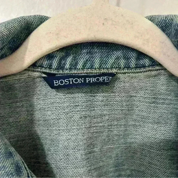 Vintage Boston Proper Essential Medium Wash Denim Jacket Women’s Size Medium - Picture 2 of 4